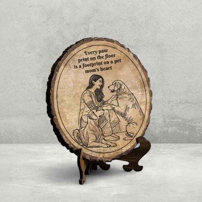 Grainiac Handcrafted Mango Wood Brown Plaque with Stand Gift Set | 8 inches