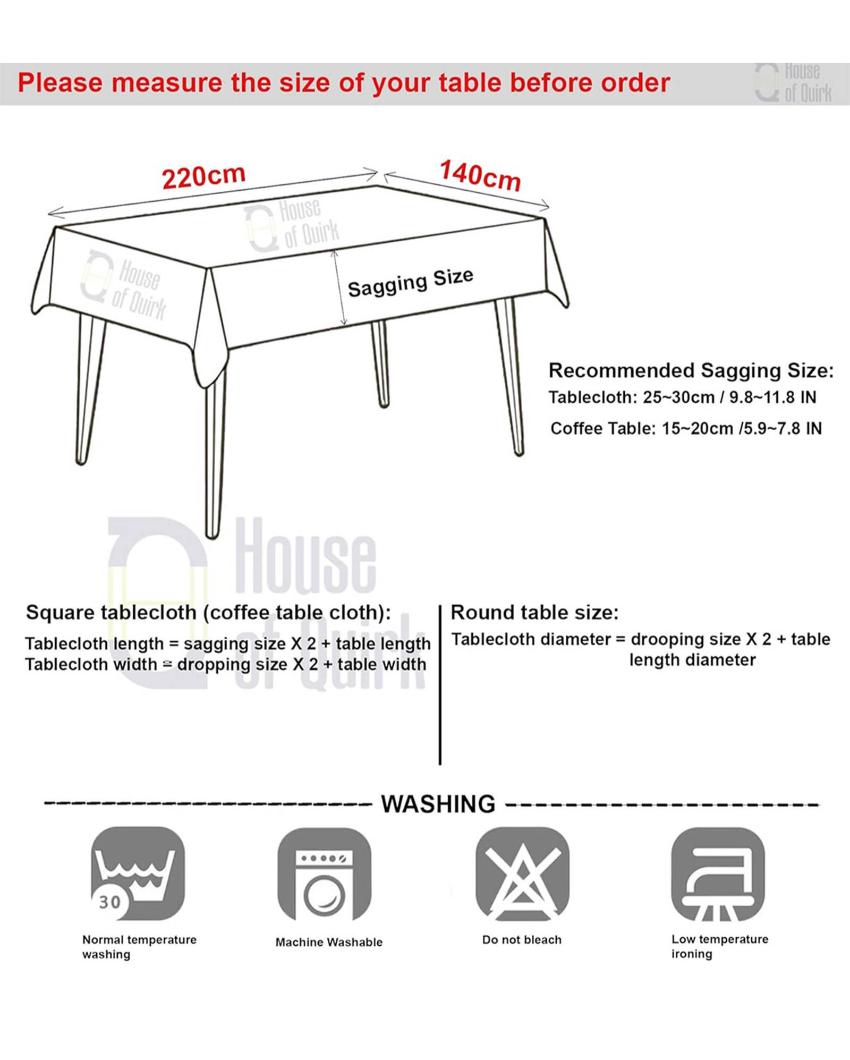 Modern PVC 1 Table with 6 Chair Covers Set