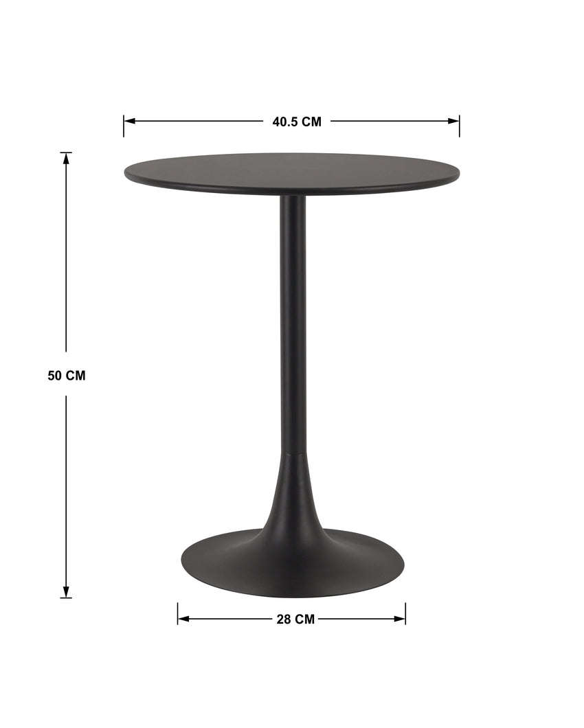 Metro Modern Metal Round Bistro Side Table | 16 x 20 inches