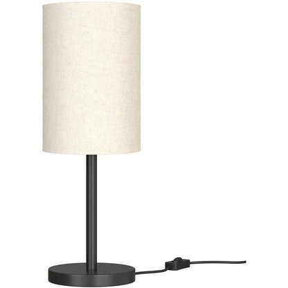 Elegant Shadow light Serenade White & Black Table Lamp With Stand and Accessories | 7 x 19 inches