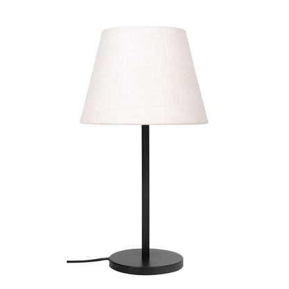 Elegant Glossy White & Black Table Lamp With Stand and Accessories | 10 x 19 inches