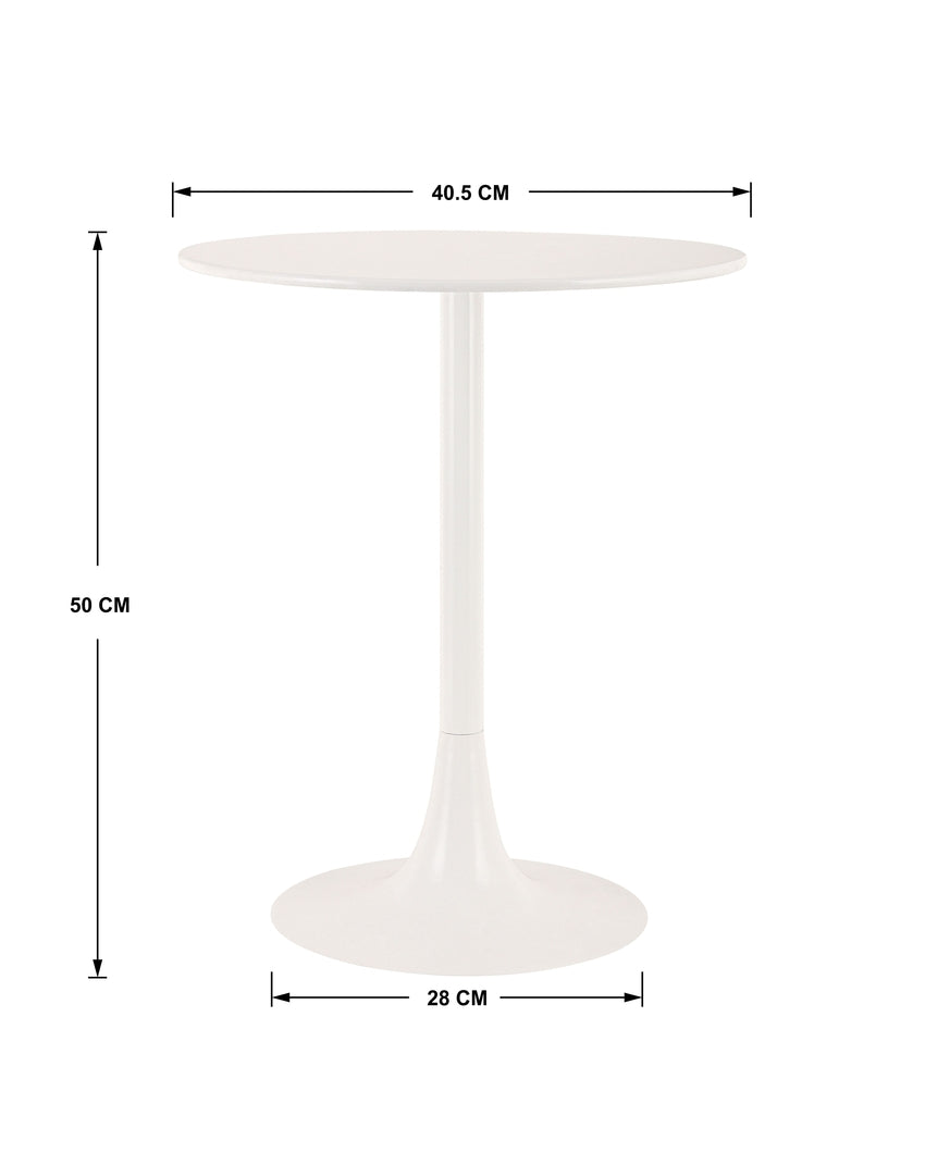 Metro Modern Metal Round Bistro Side Table | 16 x 20 inches