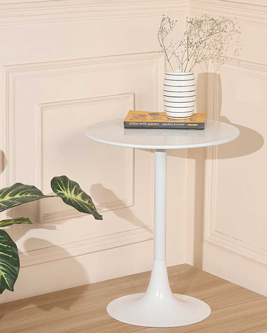 Metro Modern Metal Round Bistro Side Table | 16 x 20 inches