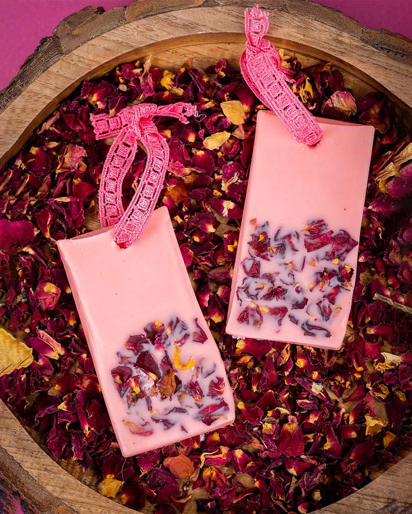 Rose Wax Tablet Floral Aroma for Pleasant Space | Set of 2 | 8 x 4 inches