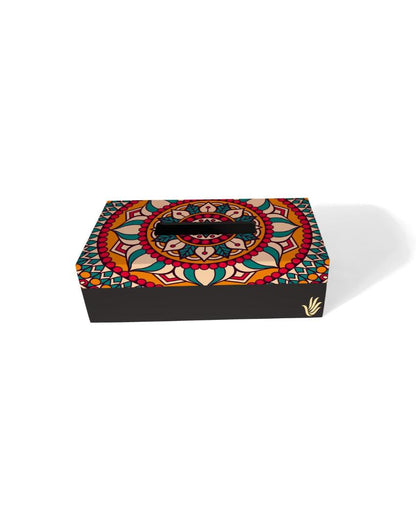 Timeless Mandala Design Multicolor Tissue Holder | 5 x 9 x 3 inches