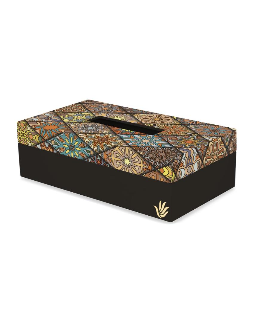 Modern Diamond Design Multicolor Tissue Holder | 5 x 9 x 3 inches