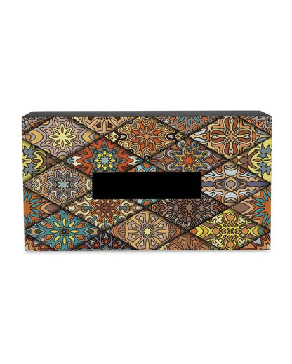 Modern Diamond Design Multicolor Tissue Holder | 5 x 9 x 3 inches