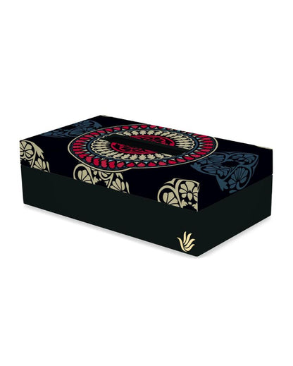 Classic Mandala Design Multicolor Tissue Holder | 5 x 9 x 3 inches