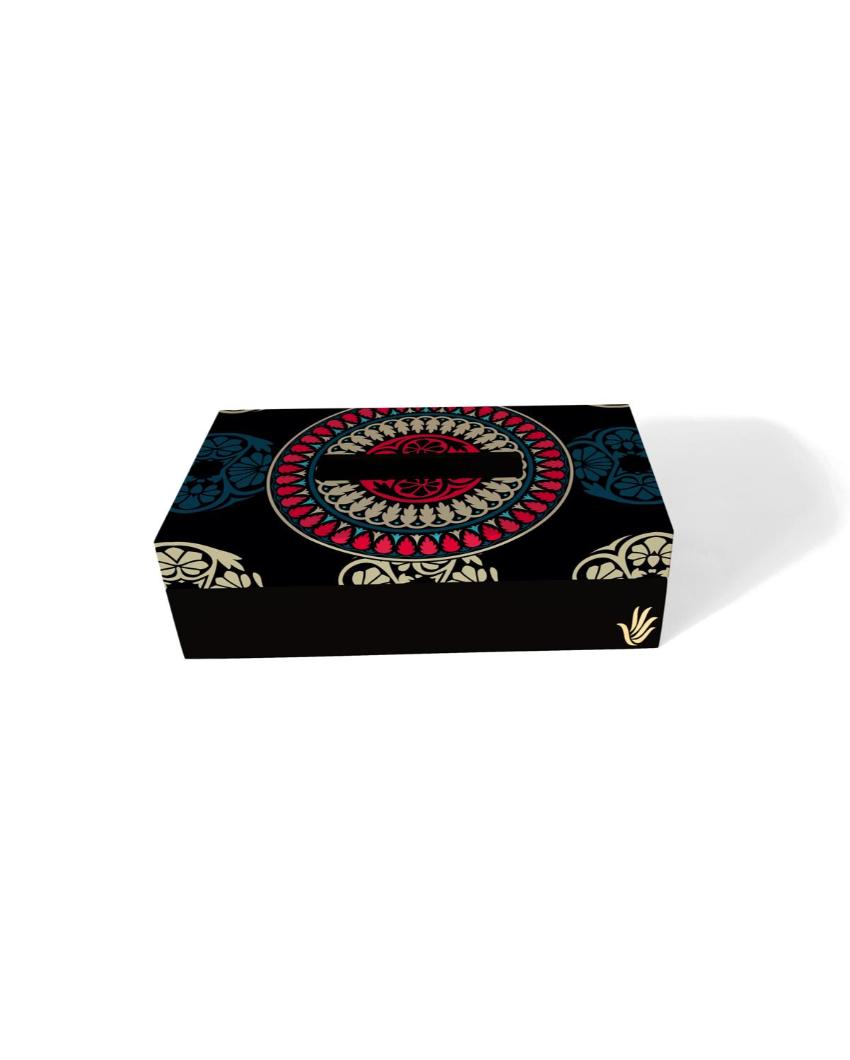 Classic Mandala Design Multicolor Tissue Holder | 5 x 9 x 3 inches