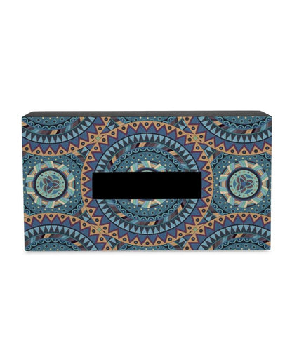 Sophisticated Mandala Design Multicolor Tissue Holder | 5 x 9 x 3 inches