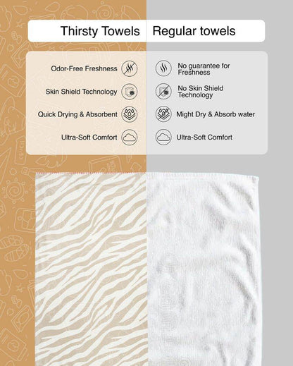 Ultra Soft Multicolor Printed Bath Towels | Set Of 5 | 55 x 28 inches