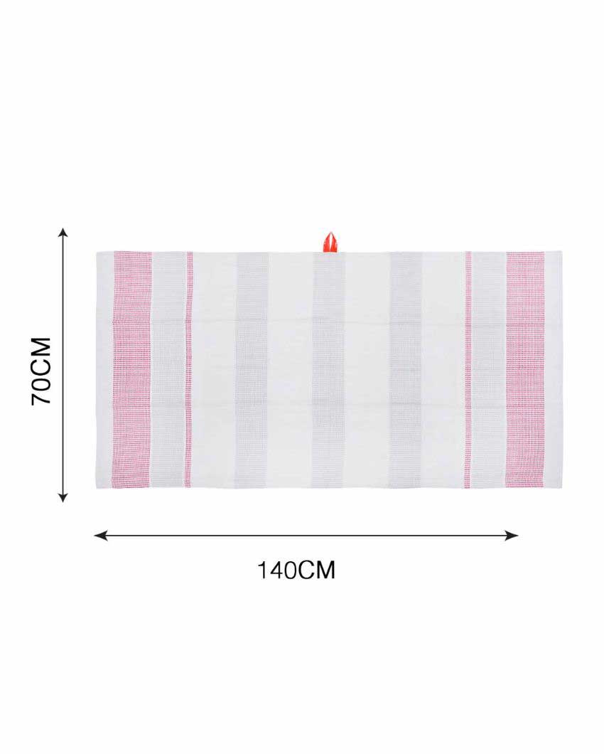 Soft Bamboo Dobby Bath Towels | Set Of 3 | 55 x 28 inches