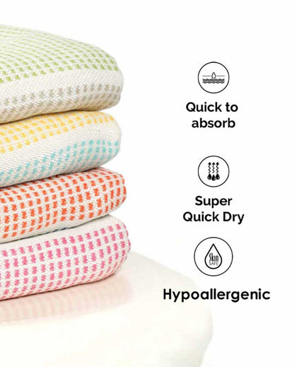 Soft Bamboo Dobby Bath Towels | Set Of 3 | 55 x 28 inches