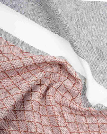 Orange Peel and Autumn Brown Brocade Bath Towels | 60 x 30 inches