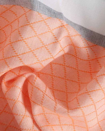 Orange Peel and Autumn Brown Brocade Bath Towels | 60 x 30 inches