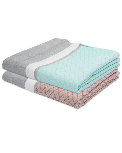 Summer Green and Autumn Brown Brocade Bath Towels | 60 x 30 inches