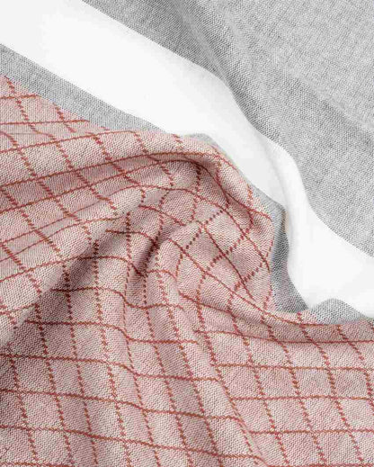 Summer Green and Autumn Brown Brocade Bath Towels | 60 x 30 inches