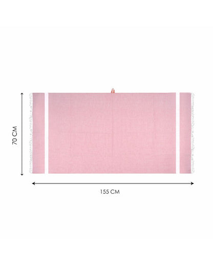 Solid Denim Blue and Merlot Mauve Cambric Bath Towels | 60 x 30 inches