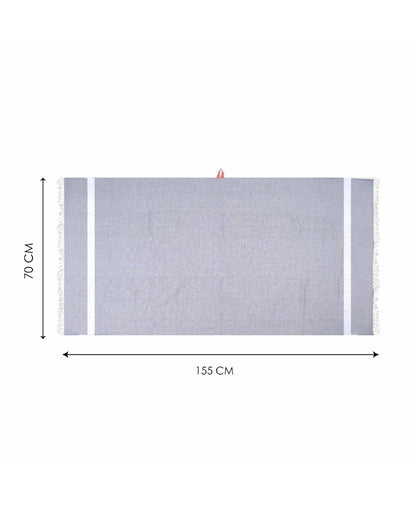 Solid Denim Blue and Merlot Mauve Cambric Bath Towels | 60 x 30 inches