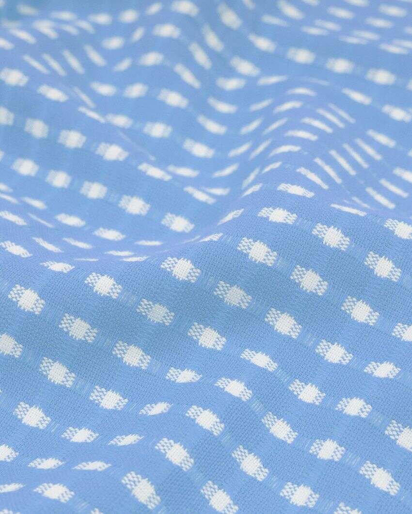 Summer Yellow and Persian Blue Honey Comb Bath Towels | 60 x 30 inches