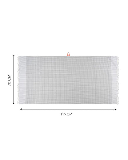 Summer Yellow and Steel Grey Honey Comb Bath Towels | 60 x 30 inches