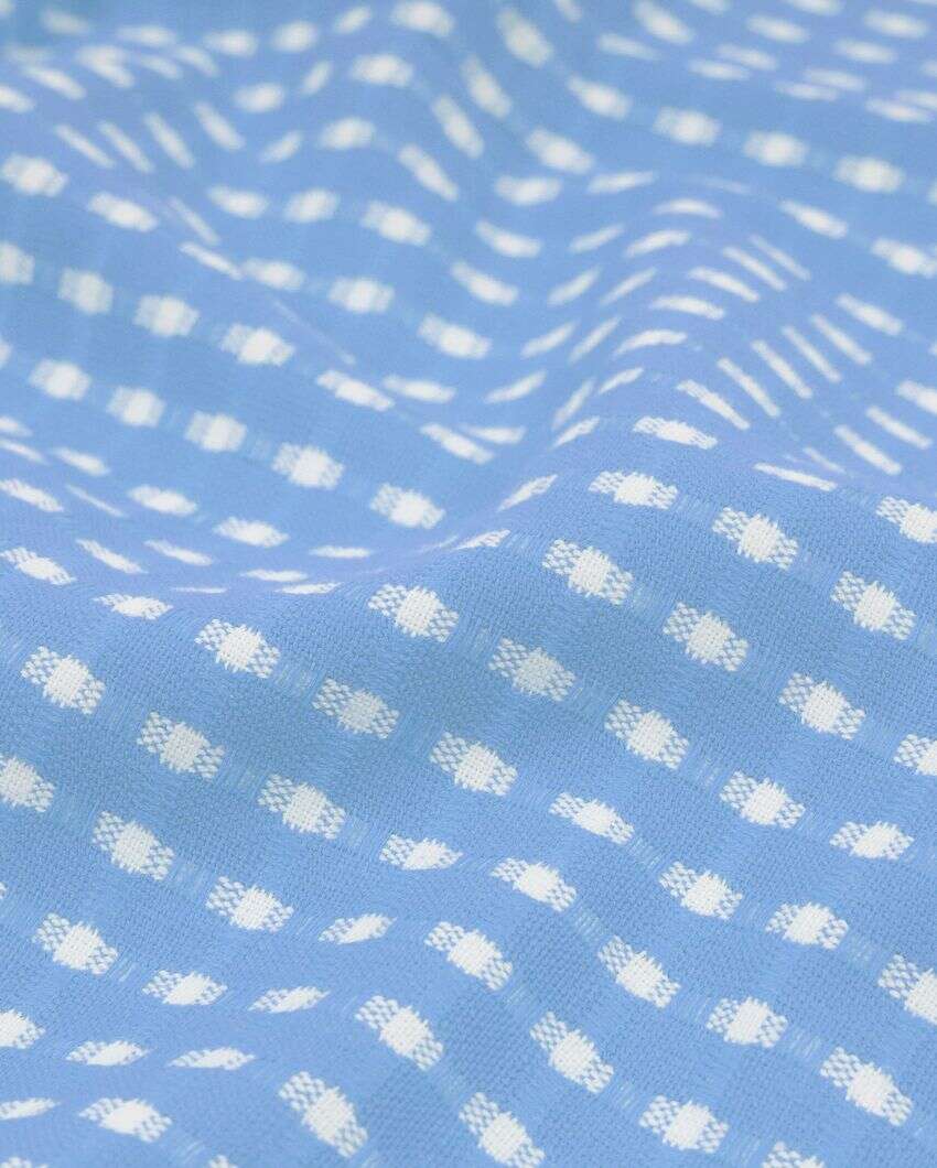Summer Yellow and Persian Blue Honey Comb Bath Towels | 60 x 30 inches