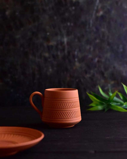 Terracotta Nawabi Tea Cups | Set Of 6 | 3 x 4 x 2 inches