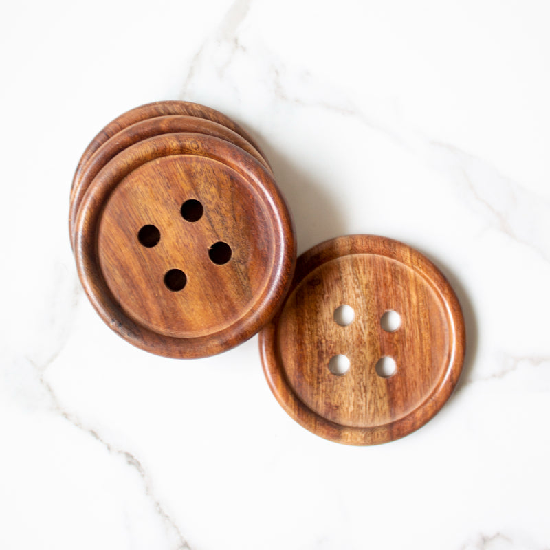 Button Coasters | Set of 4 Default Title