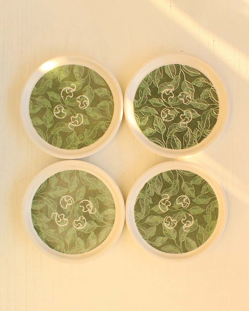 Elli Ceramic Coasters | Set Of 4 | 4 inches