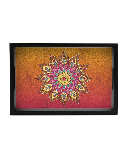 Elegant Mandala Design Multicolor Serving Tray