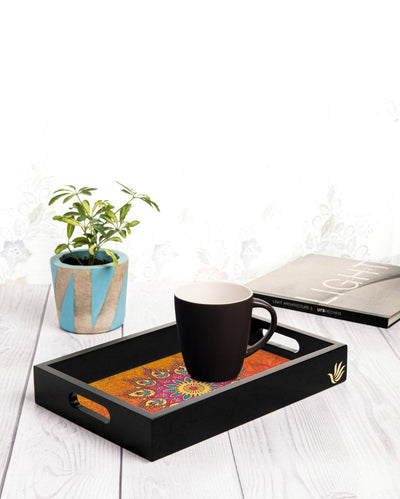 Elegant Mandala Design Multicolor Serving Tray