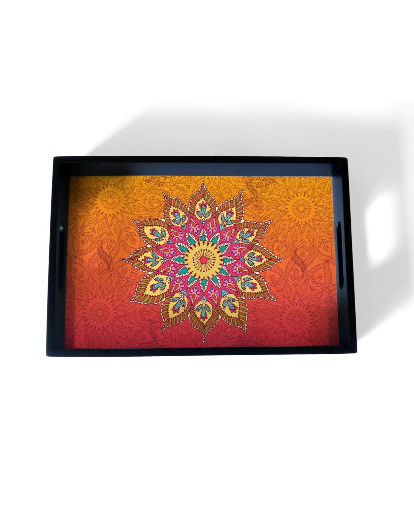 Elegant Mandala Design Multicolor Serving Tray