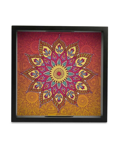 Elegant Mandala Design Multicolor Serving Tray