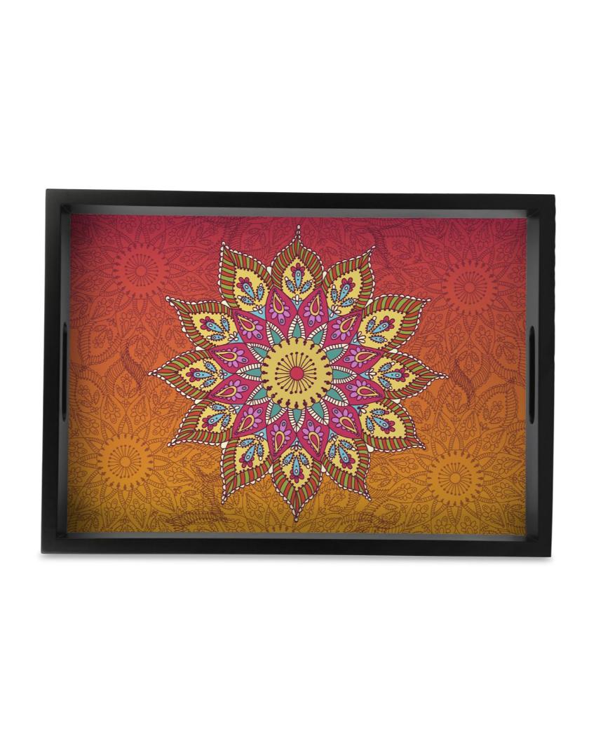 Elegant Mandala Design Multicolor Serving Tray