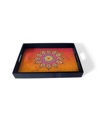 Elegant Mandala Design Multicolor Serving Tray