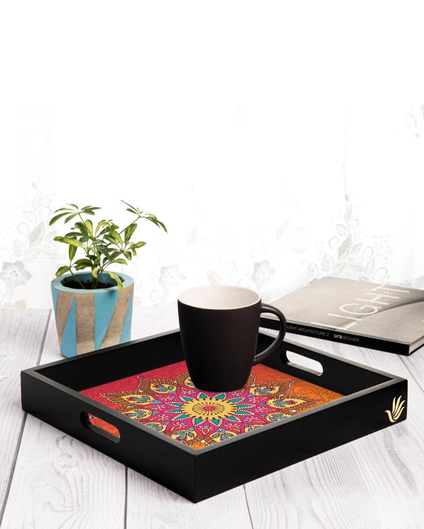 Elegant Mandala Design Multicolor Serving Tray