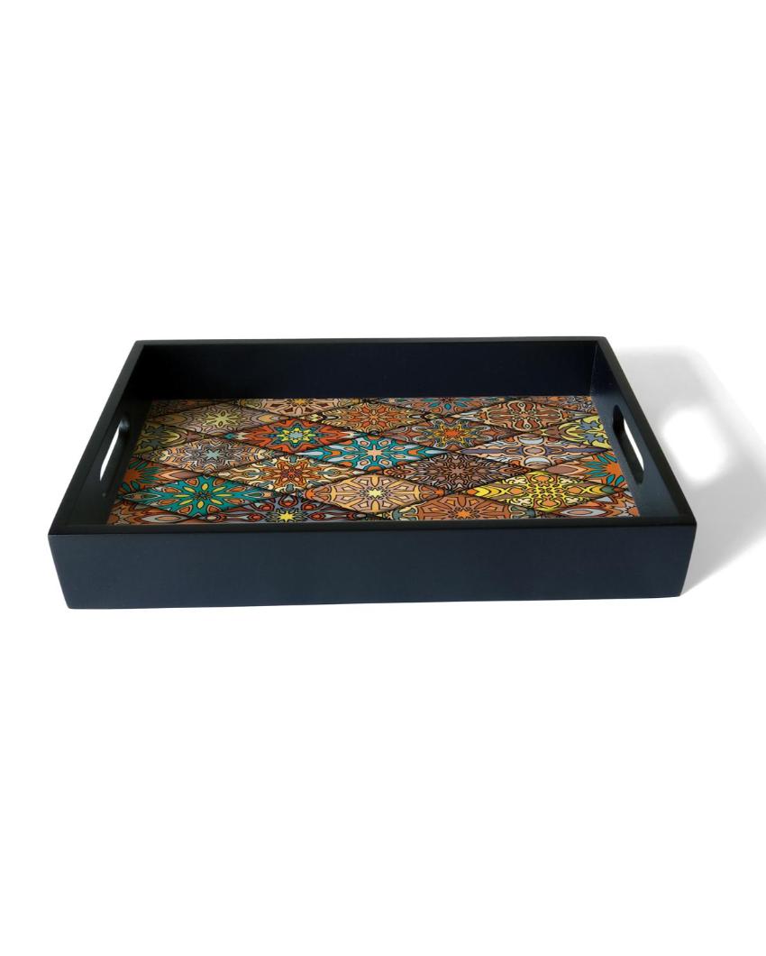 Modern Diamond Design Multicolor Serving Tray