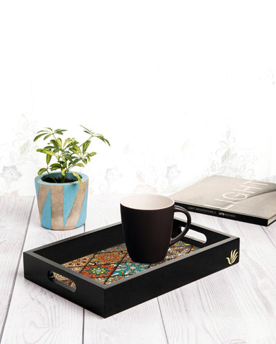 Modern Diamond Design Multicolor Serving Tray