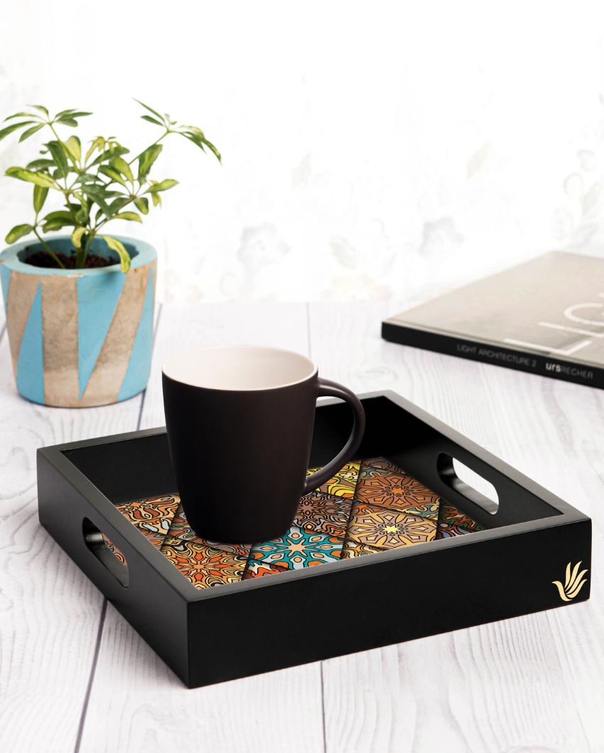 Modern Diamond Design Multicolor Serving Tray