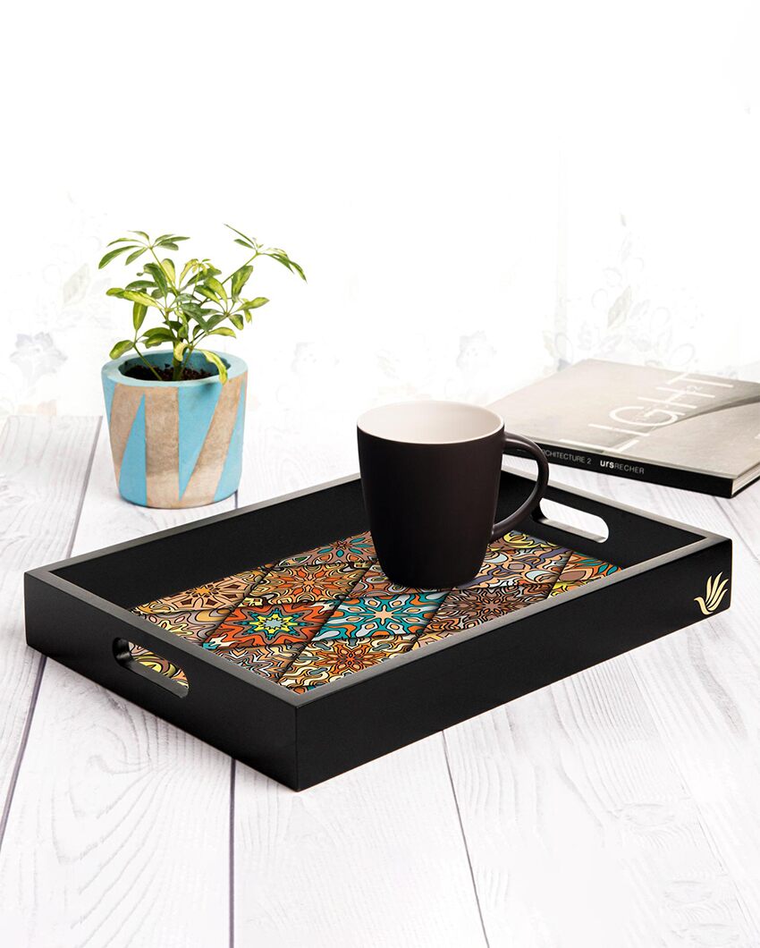 Modern Diamond Design Multicolor Serving Tray