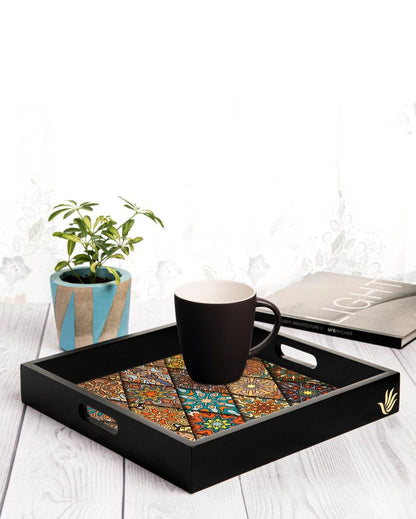 Modern Diamond Design Multicolor Serving Tray