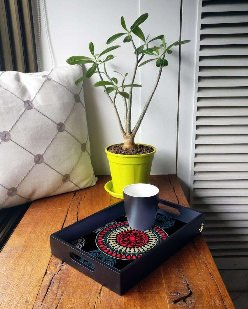 Classic Mandala Design Multicolor Serving Tray