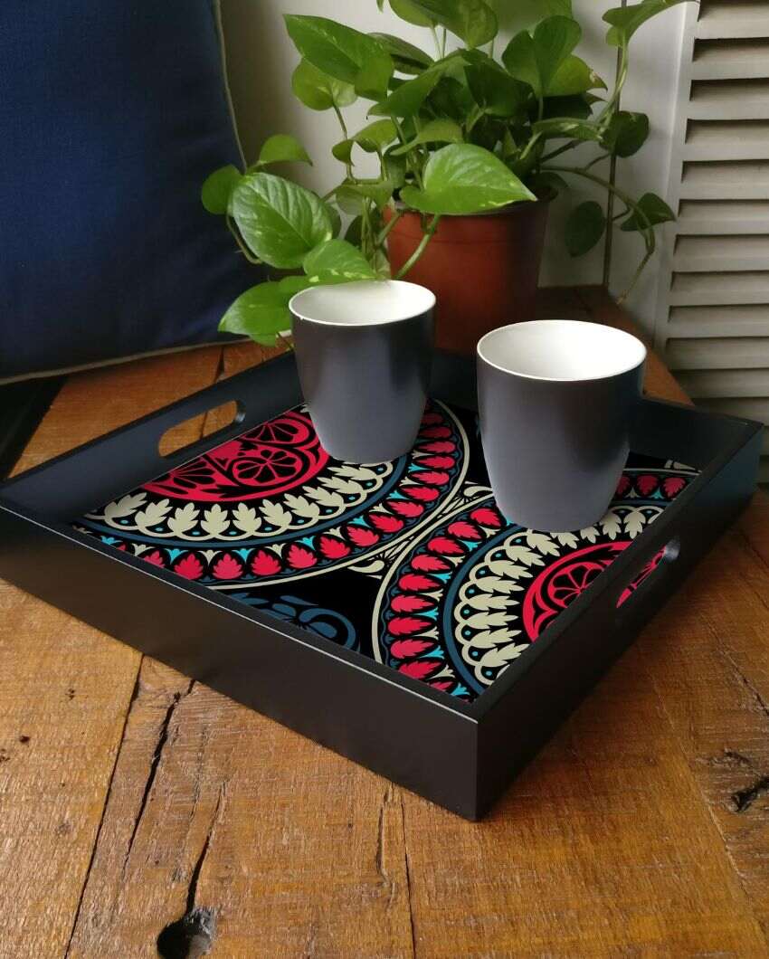 Classic Mandala Design Multicolor Serving Tray