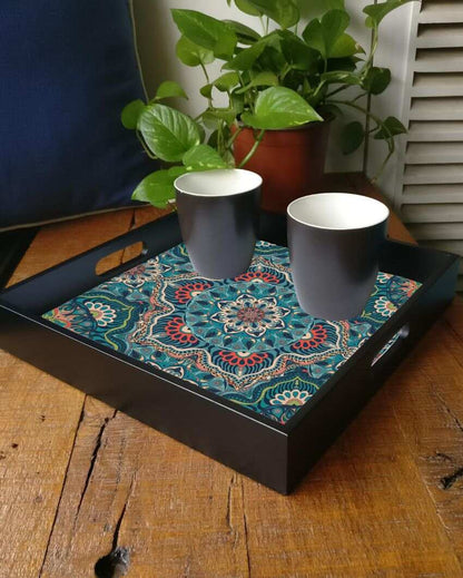 Exquisite Sheesha Design Multicolor Serving Tray