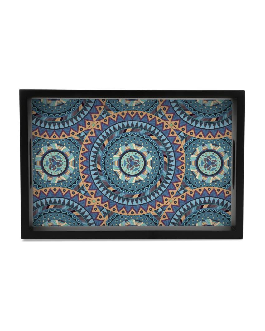 Sophisticated Mandala Design Multicolor Serving Tray