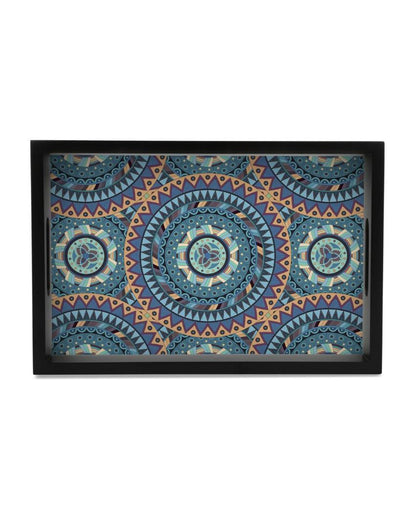 Sophisticated Mandala Design Multicolor Serving Tray