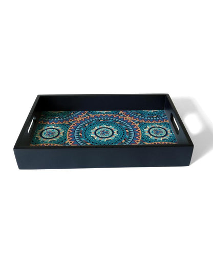 Sophisticated Mandala Design Multicolor Serving Tray