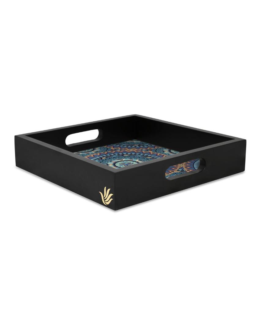 Sophisticated Mandala Design Multicolor Serving Tray