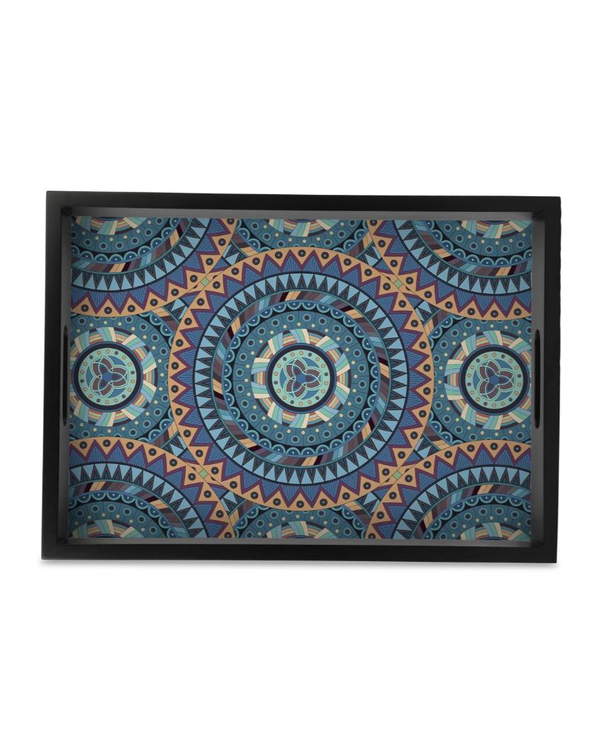 Sophisticated Mandala Design Multicolor Serving Tray