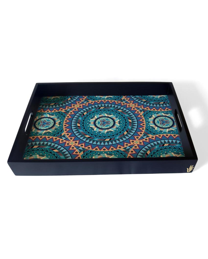 Sophisticated Mandala Design Multicolor Serving Tray